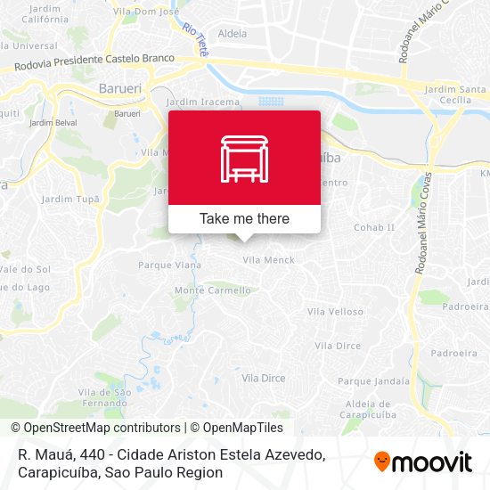 R. Mauá, 440 - Cidade Ariston Estela Azevedo, Carapicuíba map