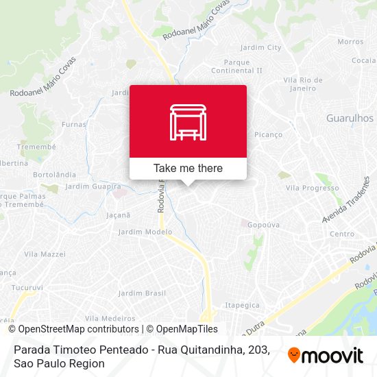 Parada Timoteo Penteado - Rua Quitandinha, 203 map
