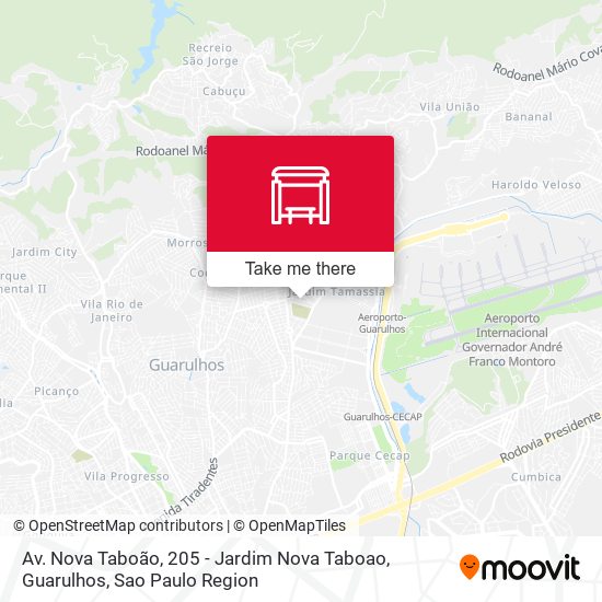 Av. Nova Taboão, 205 - Jardim Nova Taboao, Guarulhos map