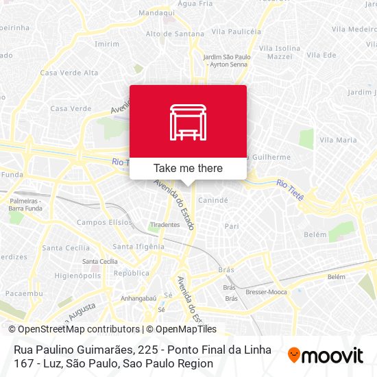 Rua Paulino Guimarães, 225 - Ponto Final da Linha 167 - Luz, São Paulo map