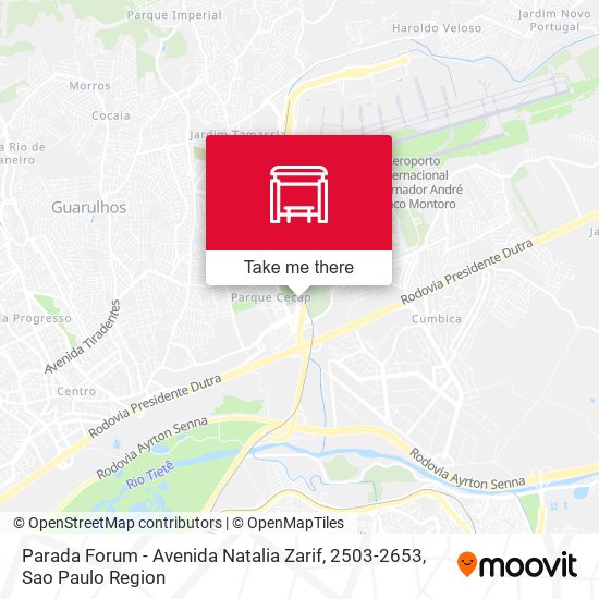 Mapa Parada Forum - Avenida Natalia Zarif, 2503-2653