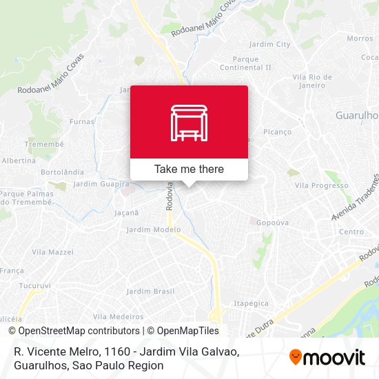 R. Vicente Melro, 1160 - Jardim Vila Galvao, Guarulhos map