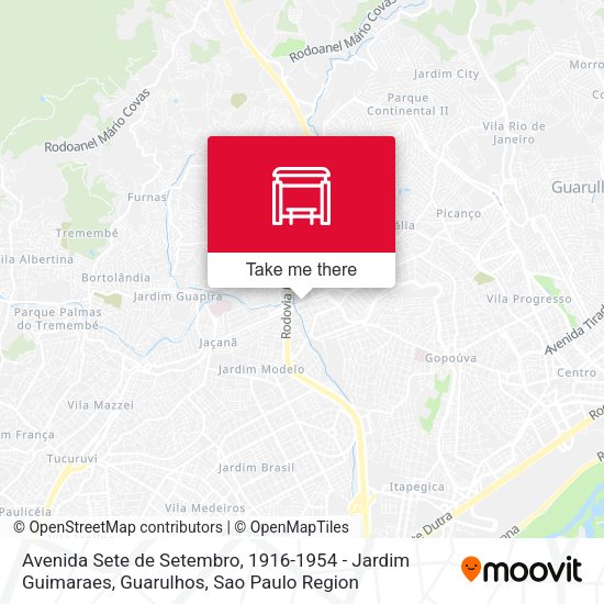 Avenida Sete de Setembro, 1916-1954 - Jardim Guimaraes, Guarulhos map