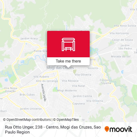 Mapa Rua Otto Unger, 238 - Centro, Mogi das Cruzes