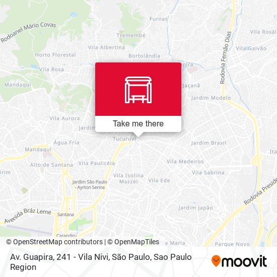 Mapa Av. Guapira, 241 - Vila Nivi, São Paulo