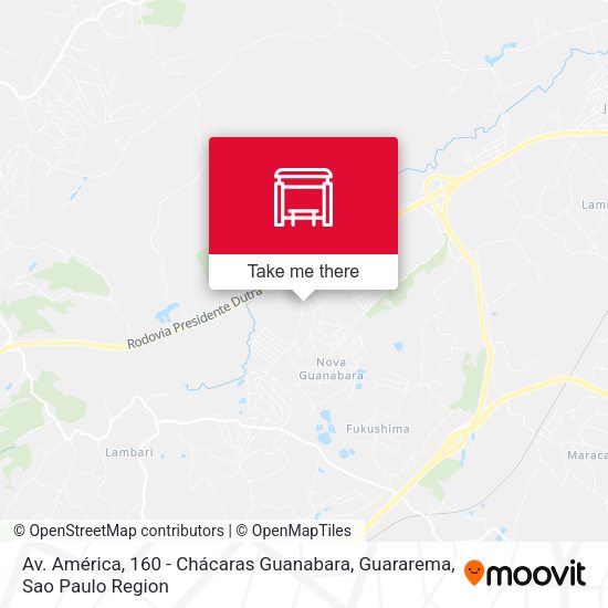 Av. América, 160 - Chácaras Guanabara, Guararema map