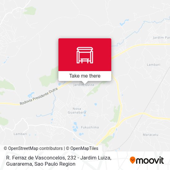 R. Ferraz de Vasconcelos, 232 - Jardim Luiza, Guararema map
