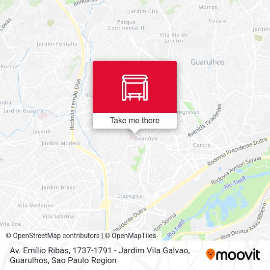 Av. Emílio Ribas, 1737-1791 - Jardim Vila Galvao, Guarulhos map