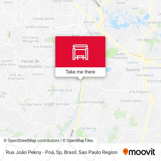 Rua João Pekny - Poá, Sp, Brasil map