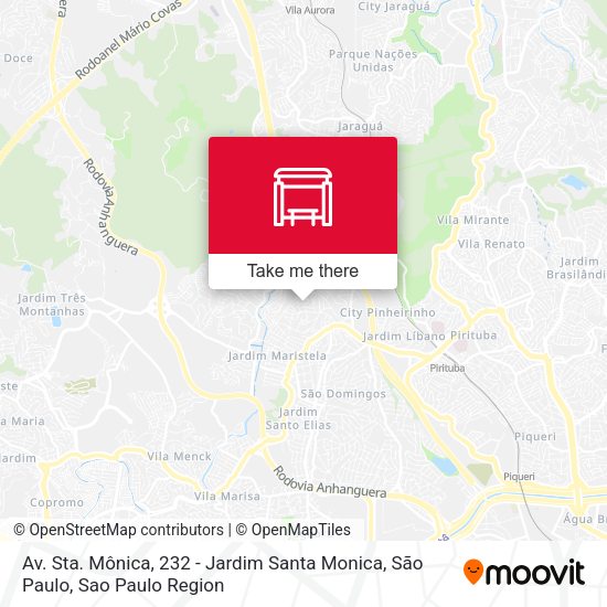 Av. Sta. Mônica, 232 - Jardim Santa Monica, São Paulo map