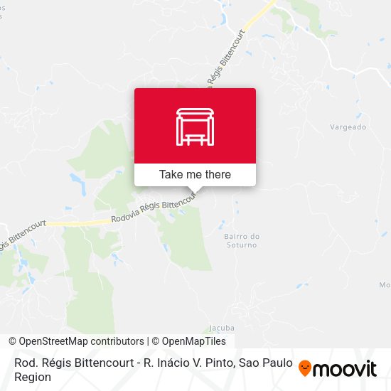 Rod. Régis Bittencourt - R. Inácio V. Pinto map