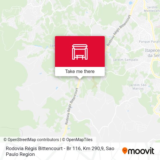 Rodovia Régis Bittencourt - Br 116, Km 290,9 map