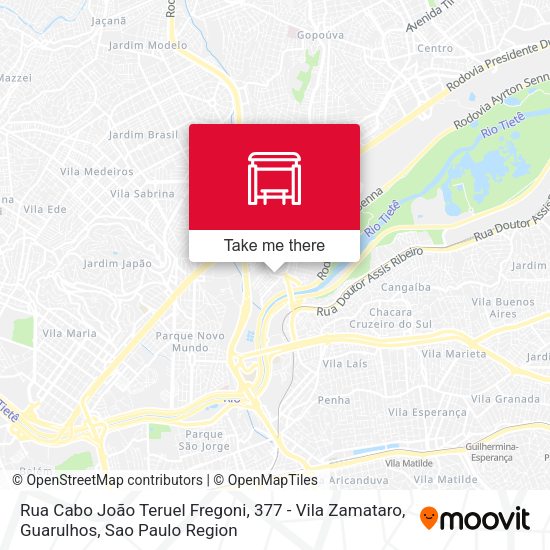 Rua Cabo João Teruel Fregoni, 377 - Vila Zamataro, Guarulhos map
