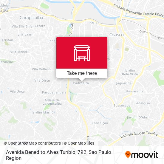 Avenida Benedito Alves Turíbio, 792 map