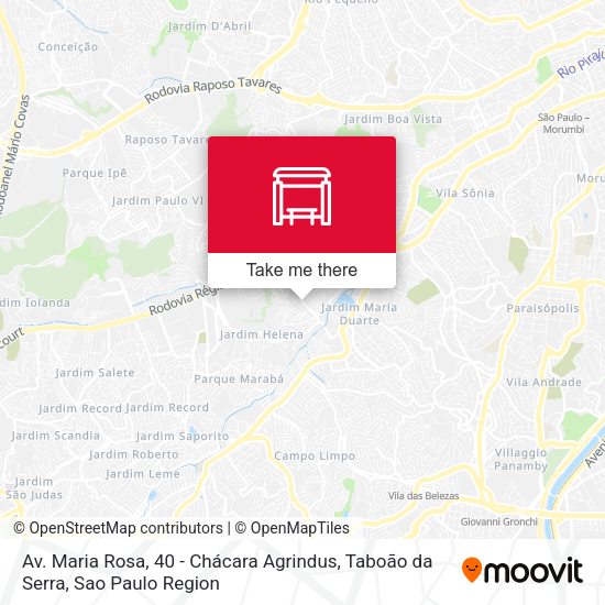 Av. Maria Rosa, 40 - Chácara Agrindus, Taboão da Serra map