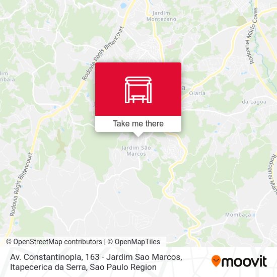 Av. Constantinopla, 163 - Jardim Sao Marcos, Itapecerica da Serra map