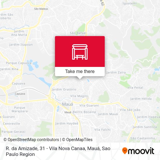 R. da Amizade, 31 - Vila Nova Canaa, Mauá map
