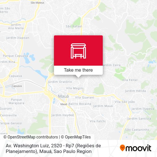 Av. Washington Luiz, 2520 - Rp7 (Regiões de Planejamento), Mauá map