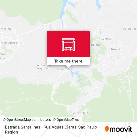 Estrada Santa Inês - Rua Águas Claras map