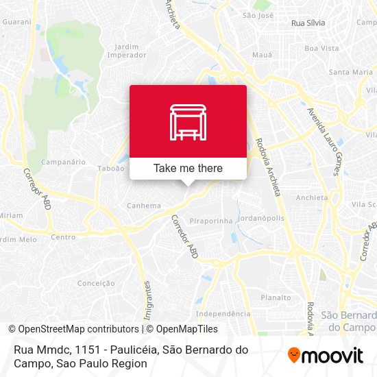 Rua Mmdc, 1151 - Paulicéia, São Bernardo do Campo map