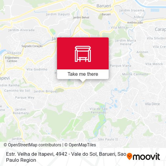 Estr. Velha de Itapevi, 4942 - Vale do Sol, Barueri map