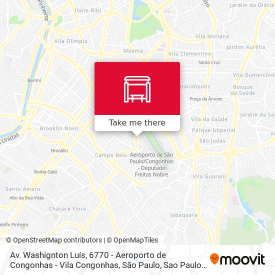 Av. Washignton Luís, 6770 - Aeroporto de Congonhas - Vila Congonhas, São Paulo map