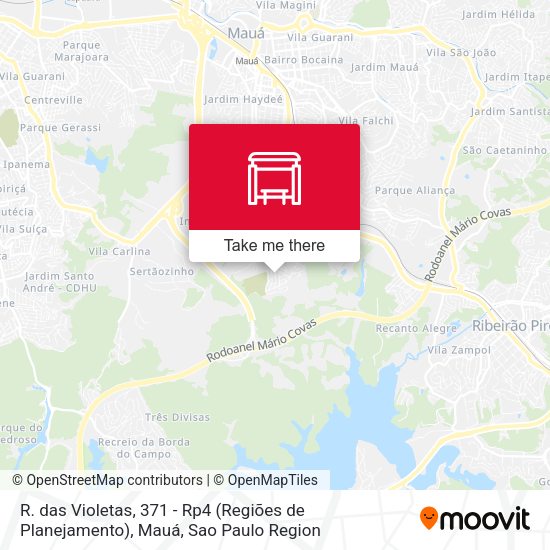 R. das Violetas, 371 - Rp4 (Regiões de Planejamento), Mauá map