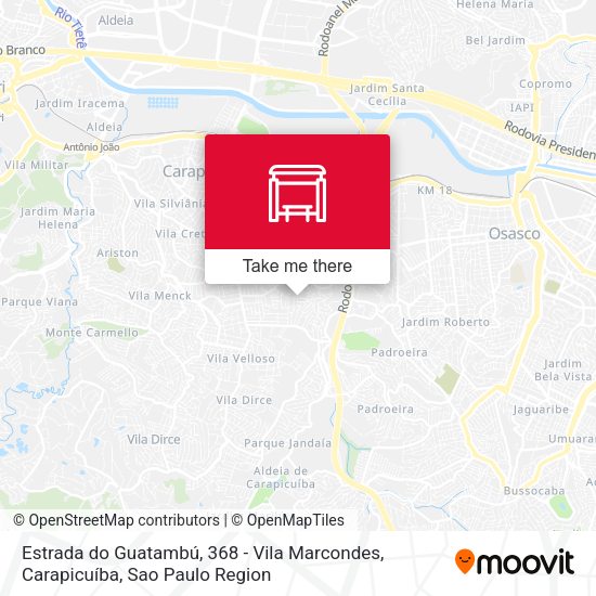 Estrada do Guatambú, 368 - Vila Marcondes, Carapicuíba map