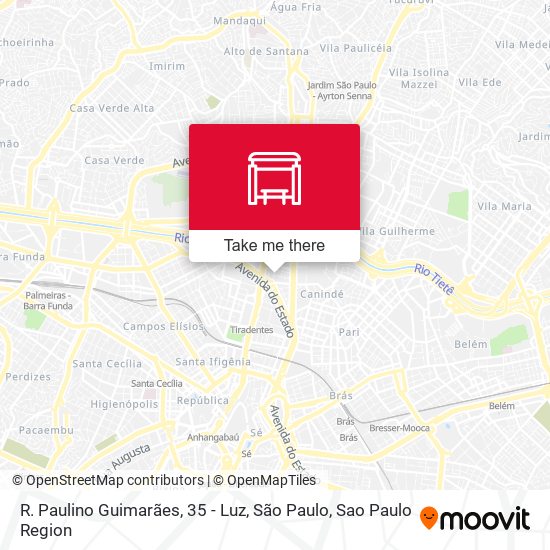 Mapa R. Paulino Guimarães, 35 - Luz, São Paulo