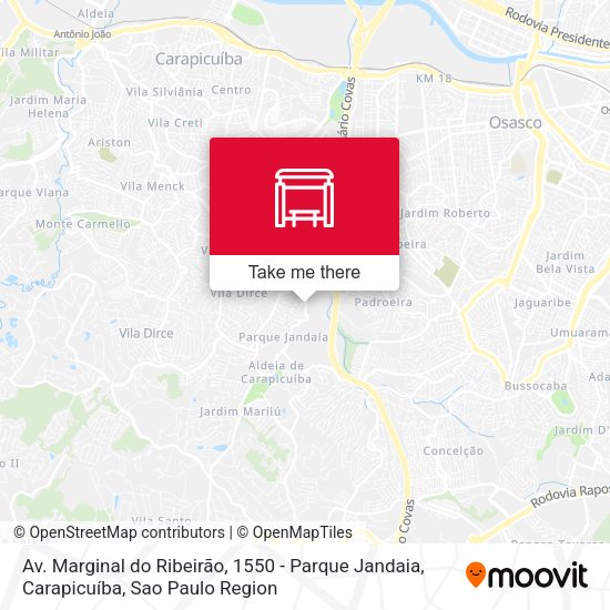 Av. Marginal do Ribeirão, 1550 - Parque Jandaia, Carapicuíba map