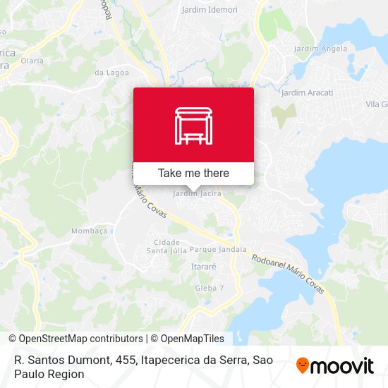 R. Santos Dumont, 455, Itapecerica da Serra map