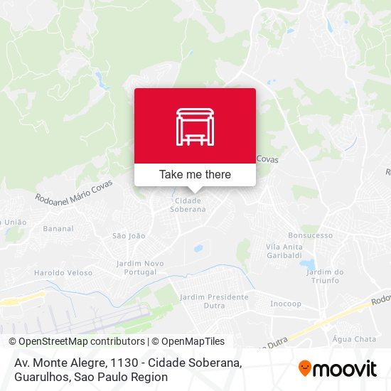 Mapa Av. Monte Alegre, 1130 - Cidade Soberana, Guarulhos