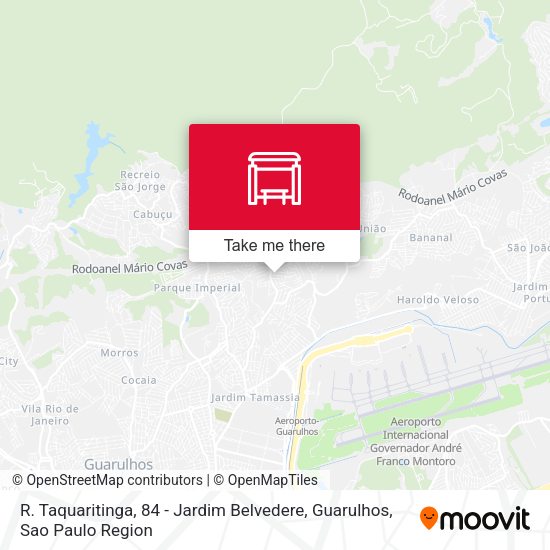 R. Taquaritinga, 84 - Jardim Belvedere, Guarulhos map