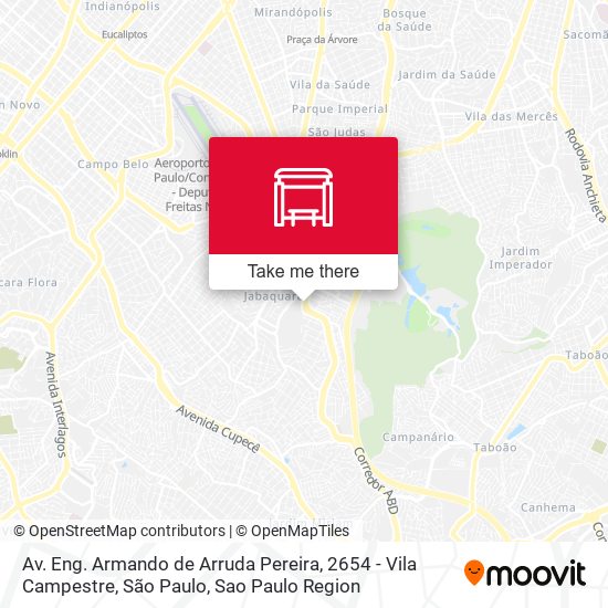 Mapa Av. Eng. Armando de Arruda Pereira, 2654 - Vila Campestre, São Paulo