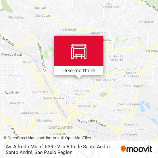 Mapa Av. Alfredo Maluf, 539 - Vila Alto de Santo Andre, Santo André