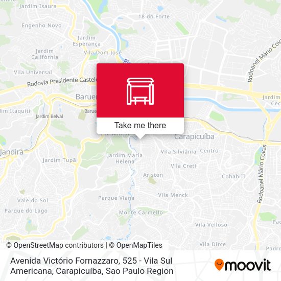 Avenida Victório Fornazzaro, 525 - Vila Sul Americana, Carapicuíba map