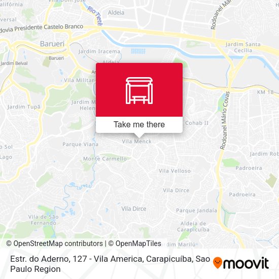 Estr. do Aderno, 127 - Vila America, Carapicuíba map