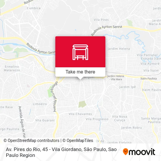 Av. Pires do Rio, 45 - Vila Giordano, São Paulo map