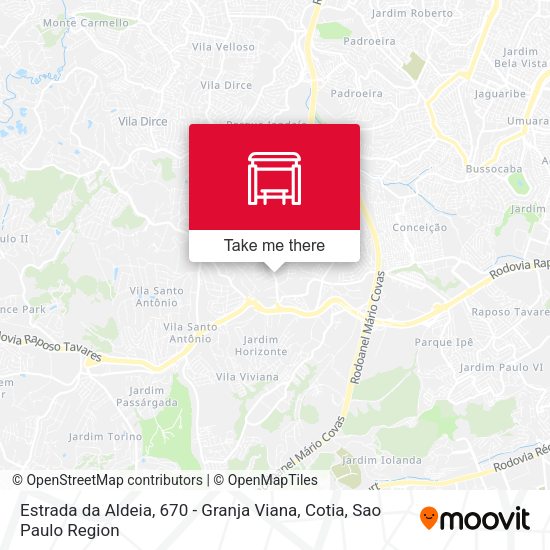 Estrada da Aldeia, 670 - Granja Viana, Cotia map