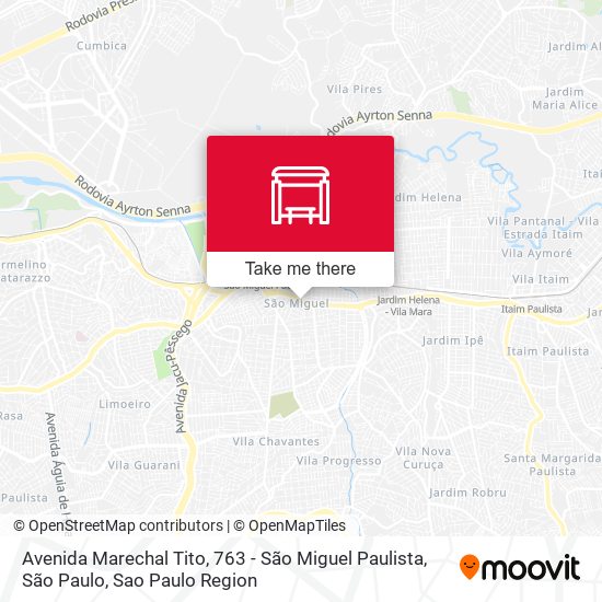 Mapa Avenida Marechal Tito, 763 - São Miguel Paulista, São Paulo