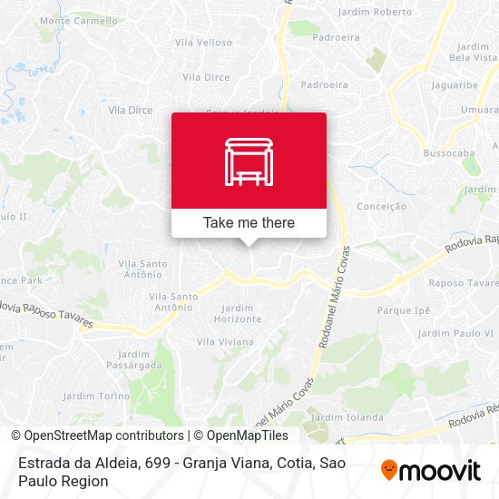 Estrada da Aldeia, 699 - Granja Viana, Cotia map