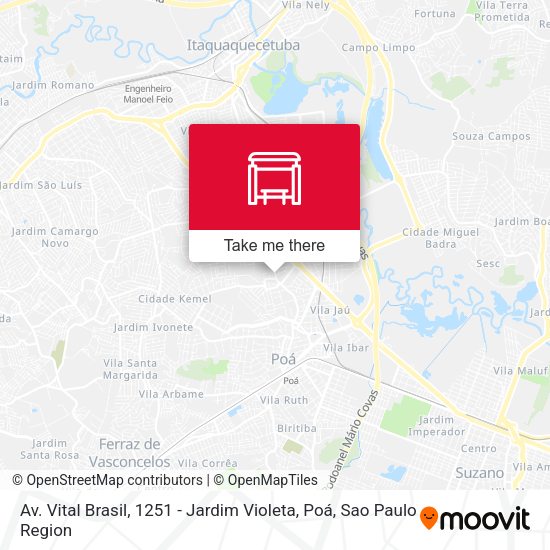 Av. Vital Brasil, 1251 - Jardim Violeta, Poá map