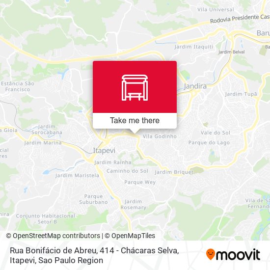 Rua Bonifácio de Abreu, 414 - Chácaras Selva, Itapevi map