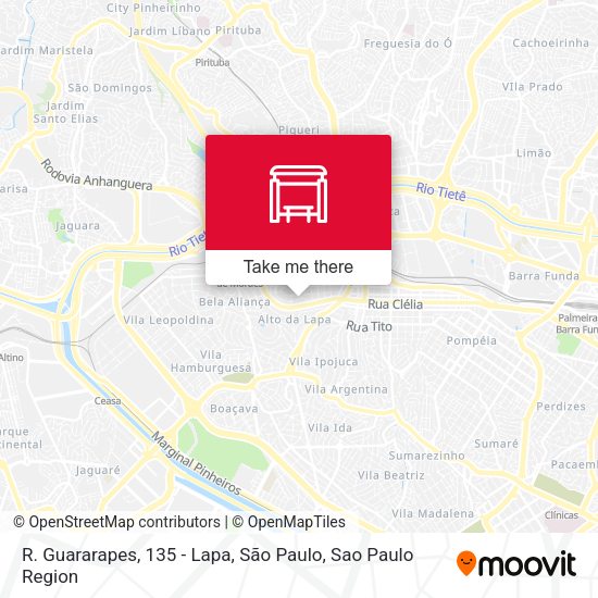 R. Guararapes, 135 - Lapa, São Paulo map