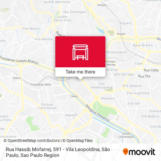 Mapa Rua Hassib Mofarrej, 591 - Vila Leopoldina, São Paulo