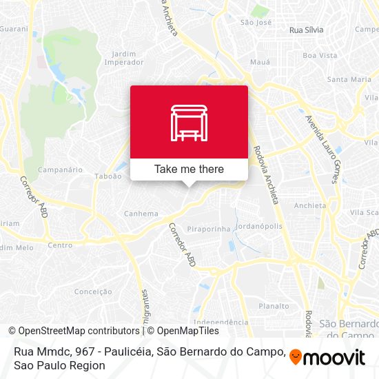 Rua Mmdc, 967 - Paulicéia, São Bernardo do Campo map