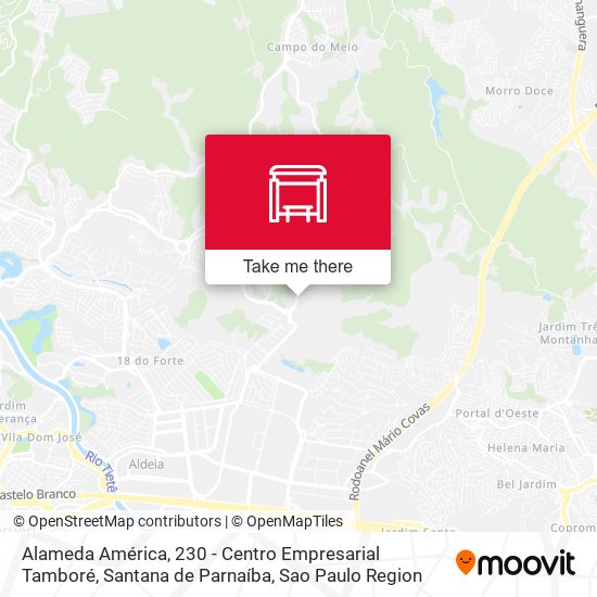 Mapa Alameda América, 230 - Centro Empresarial Tamboré, Santana de Parnaíba