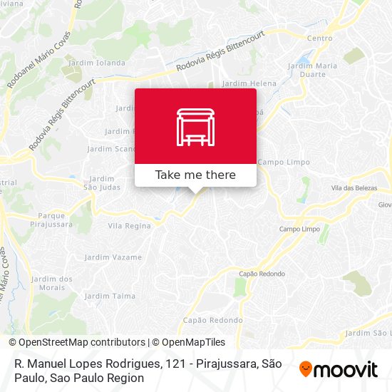 Mapa R. Manuel Lopes Rodrigues, 121 - Pirajussara, São Paulo