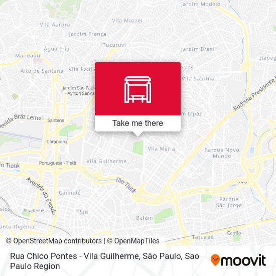 Rua Chico Pontes - Vila Guilherme, São Paulo map