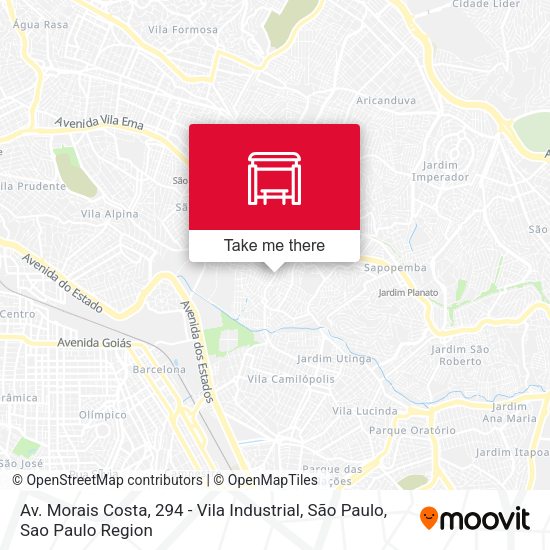 Av. Morais Costa, 294 - Vila Industrial, São Paulo map
